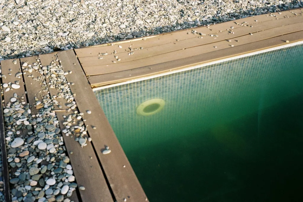 swimming pool with poor water treatment
