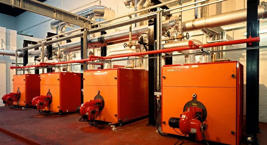 Commercial boiler room for fuel efficiency improvement