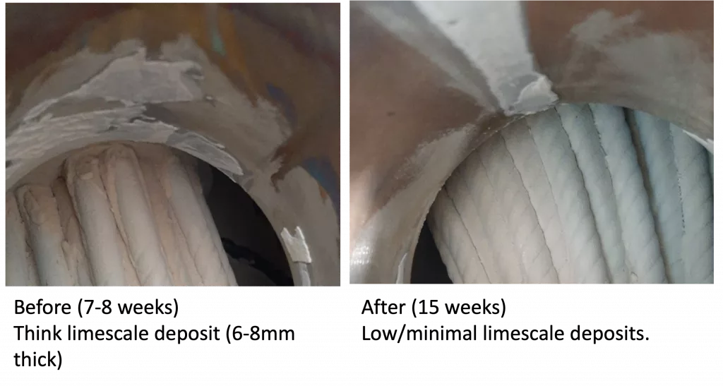 Heat exchanger affected by scale and fouling